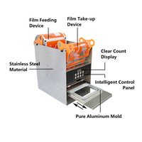 Machine de scellage semi-automatique Shuchen pour les magasins d'alimentation, les fruits et les fast-foods, à commande manuelle pour bouteilles et canettes, composants essentiels inclus