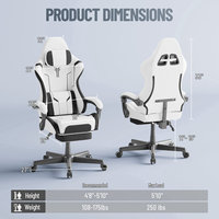 Chaise de jeu AJUNION, 254 lb, tissu respirant, chaise de jeu pour ordinateur, appui-tête amovible, chaise de jeu avec soutien lombaire, coussin à haute résilience