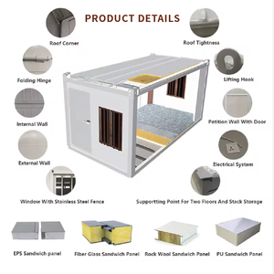 <span class=keywords><strong>Casa</strong></span> Contenedor Plegable Expandible <span class=keywords><strong>de</strong></span> 20 pies, Instalación Rápida, <span class=keywords><strong>Hogar</strong></span> Prefabricado Económico para Hotel, Oficina, Vivienda, Lista para Enviar - Product Image 3