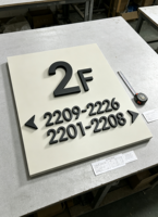 Enseigne LED en acrylique découpée au laser sur mesure, logo résistant à l'eau, lettres rétroéclairées pour intérieur/bureau, adresse de pièce, enseigne de magasin, bar, panneau publicitaire, décoration