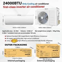 AC Split Dinding OEM Ultra Silent 9000-24000 BTU Inverter, Mode Tidur 20dB, R32, Bersertifikasi A+++ CE