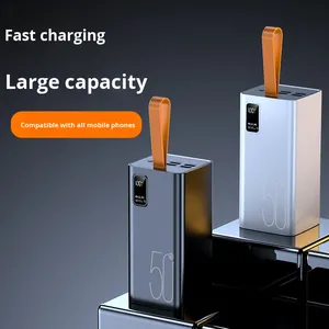Banque d'alimentation portable à grande capacité transfrontalière 50000mAh en plastique, charge rapide 22.5W, affichage numérique extérieur - Product Image 4