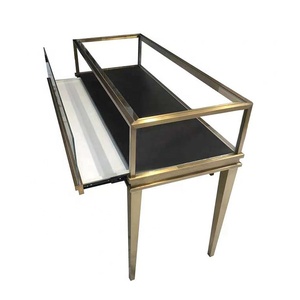 Jewelry <strong>Showcase</strong> <strong>Display</strong> Cabinet Cheap <strong>Glass</strong> <strong>Supplier</strong> Fashion Modern China Stainless Steel + Tempered Ultra Clear <strong>Glass</strong> YT-ZBG02 - Product Image 4