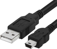 Harnais de câblage personnalisé : 90 °   Mini USB 2.0 Mâle vers Prise Femelle Dupont 2.54 5 Broches, Blindage Tressé PVC pour Appareil Photo et Ordinateur