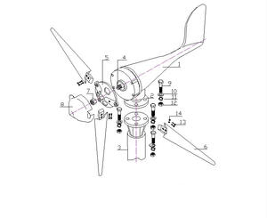 طاقة متجددة: 2 وات ، 1 كيلو وات 3 كيلو وات 5 كيلو وات طاحونة هواء طاقة 12 فولت/24 فولت/48 فولت عنفة رياح خارج الشبكة مع شفرات للاستخدام المنزلي - Product Image 6