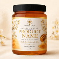 Étiquettes autocollantes personnalisées pour emballages de produits, étiquettes en vinyle imperméables avec logo, pour bocaux de miel, bouteilles, aliments