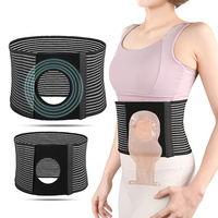 Ceinture de soutien pour stomie Large Confortable Réglable Respirante avec fermeture velcro et élastique en soie de poisson