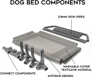 Camas de acero para perros, cama elevada para prevenir bacterias, resistente, talla XL - Product Image 4