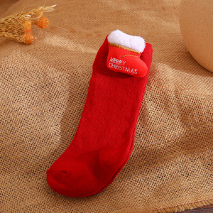 Chaussettes de Noël pour bébé Chaussettes en coton respirantes en velours corail Chaussettes pour enfants Chaussettes de couchage épaisses et chaudes - Product Image 4