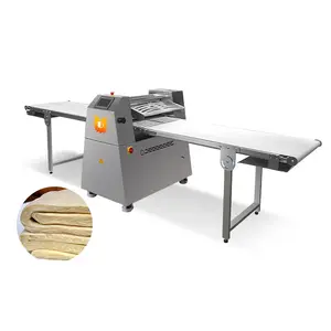 Máquina de fabricación de pastelería de hoja de rollo de resorte eléctrico antiadherente, prensador de hoja dura tipo masa manual, laminador de masa de pastelería