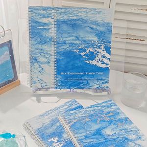 Cuaderno de Tareas para Estudiantes Blue Tide B5 con Espiral y Líneas Horizontales - Creativo, Hermoso y Fresco - Product Image 2