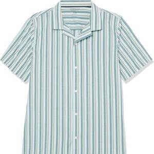 Men's Slim-Fit Short-Sleeve Button-<b>Down</b> Vacation Shirt 100% Cotton Breathable Custom Logo ODM Stand Collar Summer Print Knitted - Product Image 1