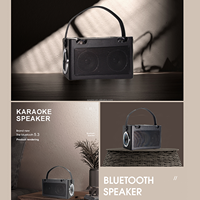 Enceinte Karaoké Portable Sans Fil avec Micro et Bluetooth, Machine à Chanter Portable, Subwoofer Sans Fil, Son Hifi pour Fêtes en Famille 831