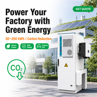 Solusi Sistem Penyimpanan Energi Surya C&I 50kW 100kWp 112.5kWh Sistem Baterai yang Dapat Diskalakan dengan Inverter Hibrida Kabinet Baterai Berpendingin Udara