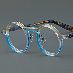 Gafas Redondas de Acetato Retro MS YL5815F, Monturas Sensoriales Hechas a Mano para Mujeres <span class=keywords><strong>Maduras</strong></span>, Estilo Original para Dama y Madre - Product Image 1