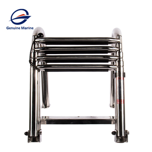 本物のマリン3ステップ滑り止め水泳はしごマリンヨットボートステンレス鋼伸縮はしご - Product Image 3