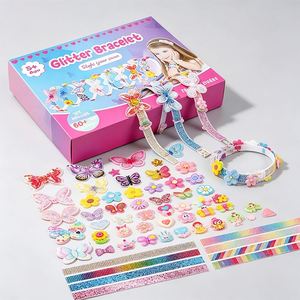 Set de manualidades DIY para diademas, diademas bonitas para niños, pulseras, lazos, cintas, estrellas, flores, recuerdos de fiesta, caja de regalo para proveedores - Product Image 4
