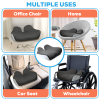 Coussin de siège ergonomique en mousse à mémoire de forme C-053, coussin orthopédique pour le coccyx, pour chaise de bureau et de voiture, soulagement de la douleur au coccyx