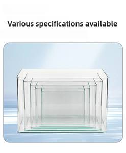 Visfabriek Groothandel <span class=keywords><strong>Aquarium</strong></span> Ultrahelder Glas Vierkant <span class=keywords><strong>Aquarium</strong></span> 4,5L Gemakkelijk Reinigbaar Bureau Keuken Accessoires Extra Wit - Product Image 2