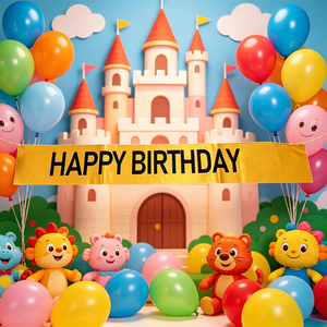 สายสะพายสุขสันต์วันเกิดสีทองพร้อมตัวอักษรสีดำ ของตกแต่งงานปาร์ตี้สุดหรู บรรจุ 12 ชิ้นต่อถุง - Product Image 5