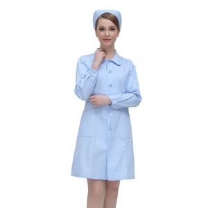 Bata de laboratorio de enfermería Tela tejida ecológica Conjuntos elásticos de alta calidad Manga médica unisex Diseño de cuello en V Hospital Enfermera Doctor - Product Image 2