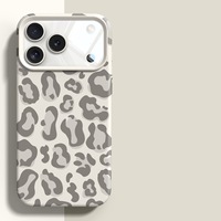 Étui antichoc en silicone souple motif léopard au design de luxe pour Iphone 16 15 17 Pro Max 17 Pro couverture de téléphone portable