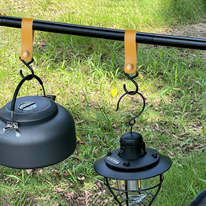 पोर्टेबल पु चमड़े के शिविर हुक स्थायी शिविर हुक आउटडोर फांसी स्ट्रैप - Product Image 6