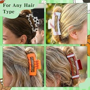 Nouvelles pinces à cheveux sportives antidérapantes en forme de ballon (football, basketball, soccer, baseball) pour fêtes et cadeaux d'anniversaire - Product Image 6