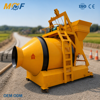 Malaxeur à ciment MHF JZM 1500L, poids net 5,2T, moteur à tambour rotatif haute efficacité pour travaux de fondation