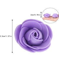 3.5cm simulé PE mousse petite Rose tête de fleur bricolage Rose ours licorne couronne maison mariage décoration artificielle Rose fleurs tête