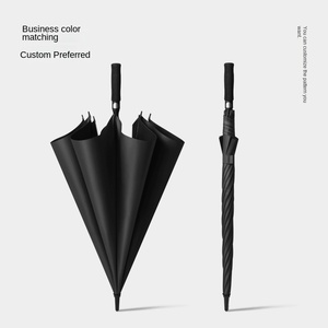 Paraguas de golf <span class=keywords><strong>antiviento</strong></span> de diseño moderno al por mayor para hombre, grande, semiautomático con mango recto largo para regalos de empresa - Product Image 3