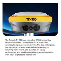 Toptech TK-300 Base y Rover GPS GNSS RTK de 1408 Canales, Baterías Dobles, Soporte IMU, Puerto de Datos de 5 Pines con Software P9IV Fixpad