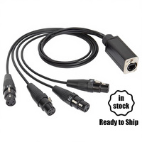 Adaptateur multipaire SNA101 Yinyu 4 canaux 1m RJ45 vers XLR femelle avec boîtier en aluminium pour équipement de sonorisation et de studio