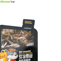 Pochette de cornue personnalisée de 50g pour friandises pour chiens Emballage humide d'aliments pour animaux de compagnie Pochette de collation pour chat en PE recyclable à la vapeur