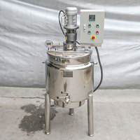 Cuve de mélange électrique en acier inoxydable avec agitateur, mélangeur de liquides à double enveloppe pour la production de shampooings, savons, cosmétiques et produits chimiques