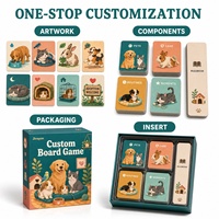 Jeu de cartes personnalisé pour l'éducation à l'adoption des animaux de compagnie, jeu de société éducatif, ensemble de cartes en papier imprimées multicolores pour les refuges et les écoles