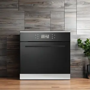 Eenvoudig Schoon Roestvrijstalen Keuken Convectie Wand Oven Ingebouwde Elektrische Bakoven Met Foshan Glas Enkele Oem Hornos