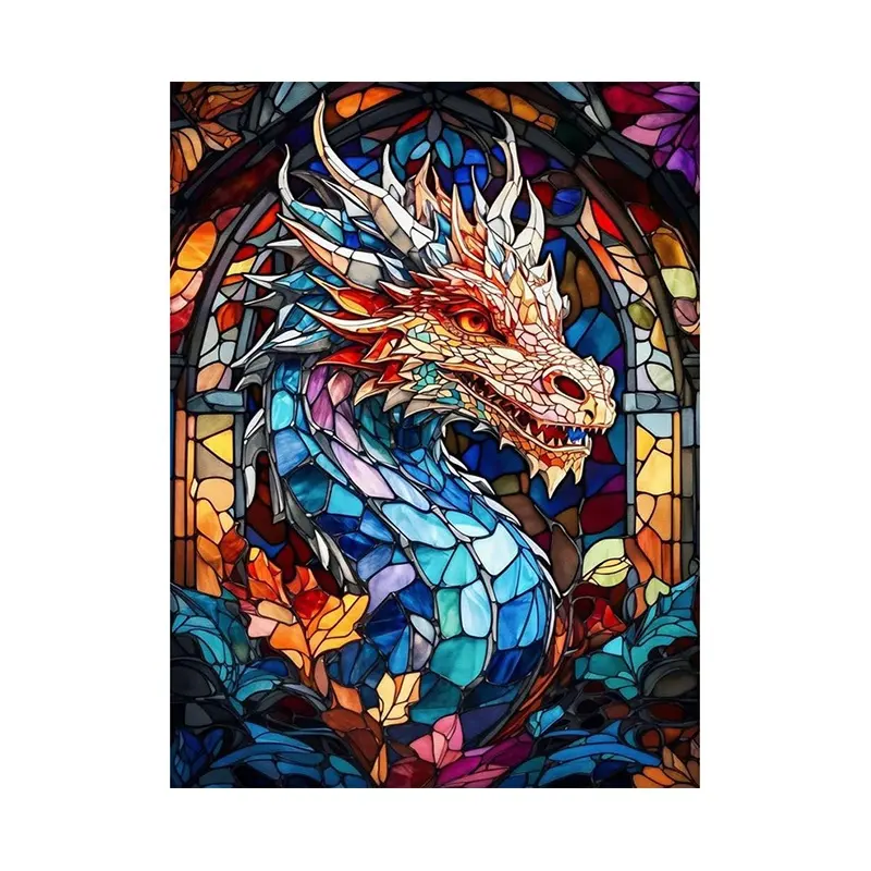 Usine cristal bricolage 5D diamant peintures Dragon chinois plein de diamants broderie à la main diamant peintures