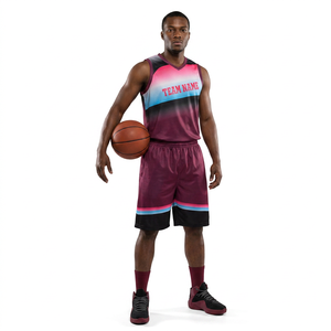 Personnalisable 2025 hommes basket-ball maillot ensemble respirant collège survêtement Shorts chemises imprimé vêtements de sport basket-ball vêtements - Product Image 1