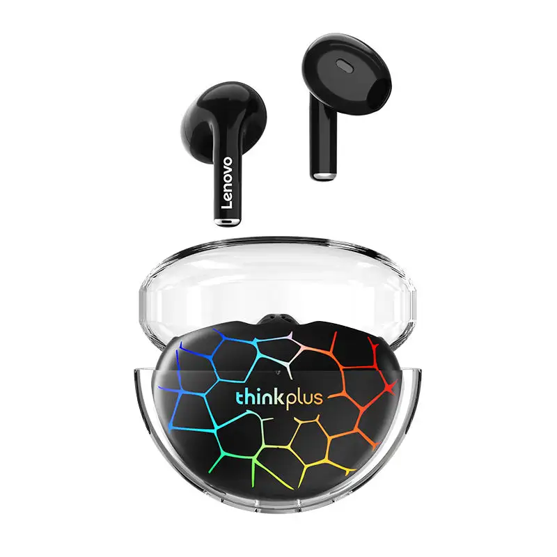 Lenovo Thinkplus Lp80 Pro Tws Rgb Luminous Transparent Bluetooth Wireless Gaming Headset Earphone & Headphone & Accessories