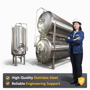 Tanque de Almacenamiento de Cerveza Horizontal Apilable Personalizado de 2000L, Tanques de Servicio de Cerveza de 20HL para la Venta - Product Image 1