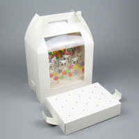 YZ gros Open Top Portable papier présentoir poignée pour gâteau de bonbons fraise sucette gelée sucre recyclable taille personnalisée