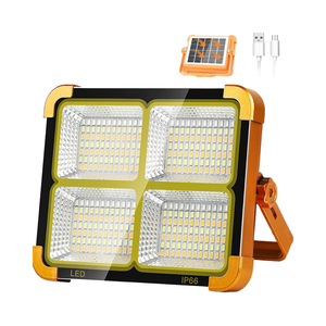 Projecteurs LED Solaires Portables IP66 en ABS pour Camping Extérieur, Urgences Domestiques, avec Batterie Rechargeable, Intensité Réglable, pour Éclairage Routier - Product Image 1
