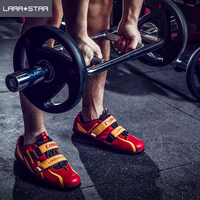LS0080 Chaussures de Sport à Talon Haut pour Hommes, Nouvelles Chaussures d'Haltérophilie à Talon Haut Style Chinois Designer pour Exercice d'Été et Squats