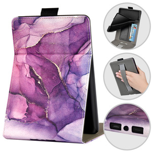 Funda Protectora de Cuero PU con Ranura para Tarjetas Integrada, Soporte y Correa de Mano para <span class=keywords><strong>Kindle</strong></span> Paperwhite KPW 6 5 4 3, Funda Personalizada de 6 Pulgadas - Product Image 1