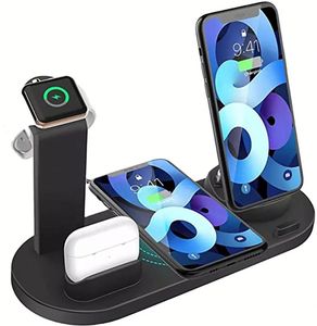 Top Seller 6 in 1 Multifunction Wireless Fast Phone Charger 4 in 1 Wireless Charger 15W for Cell Phone Watch - Product Image 3