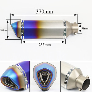 Venta al por mayor 51mm silenciador Motocicleta <span class=keywords><strong>Yoshimura</strong></span> Escape R77 Tubo de Escape Modificar DB Killer Color Azul Silenciador - Product Image 2