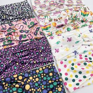 عصابة شعر متقاطعة مطبوعة من ماردي غرا ، ربطة شعر مرنة جيدة التهوية ، ربطة رأس لمهرجان العلم الكرنفال ، ربطة رأس منقطة اللون - Product Image 6