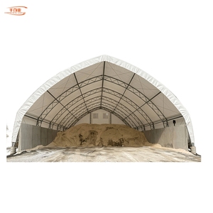 Grand entrepôt de stockage préfabriqué en tube d'acier robuste, abri de voiture étanche, auvent de <span class=keywords><strong>garage</strong></span>, aluminium, bois, PVC PVDF - Product Image 1