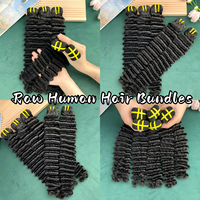 GDY Double Drawn Deep Wave 100% Cheveux Humains Bruts Vierges Indiens en Paquets, Grade 12A, Tissage de Cheveux Humains Vierges Indiens